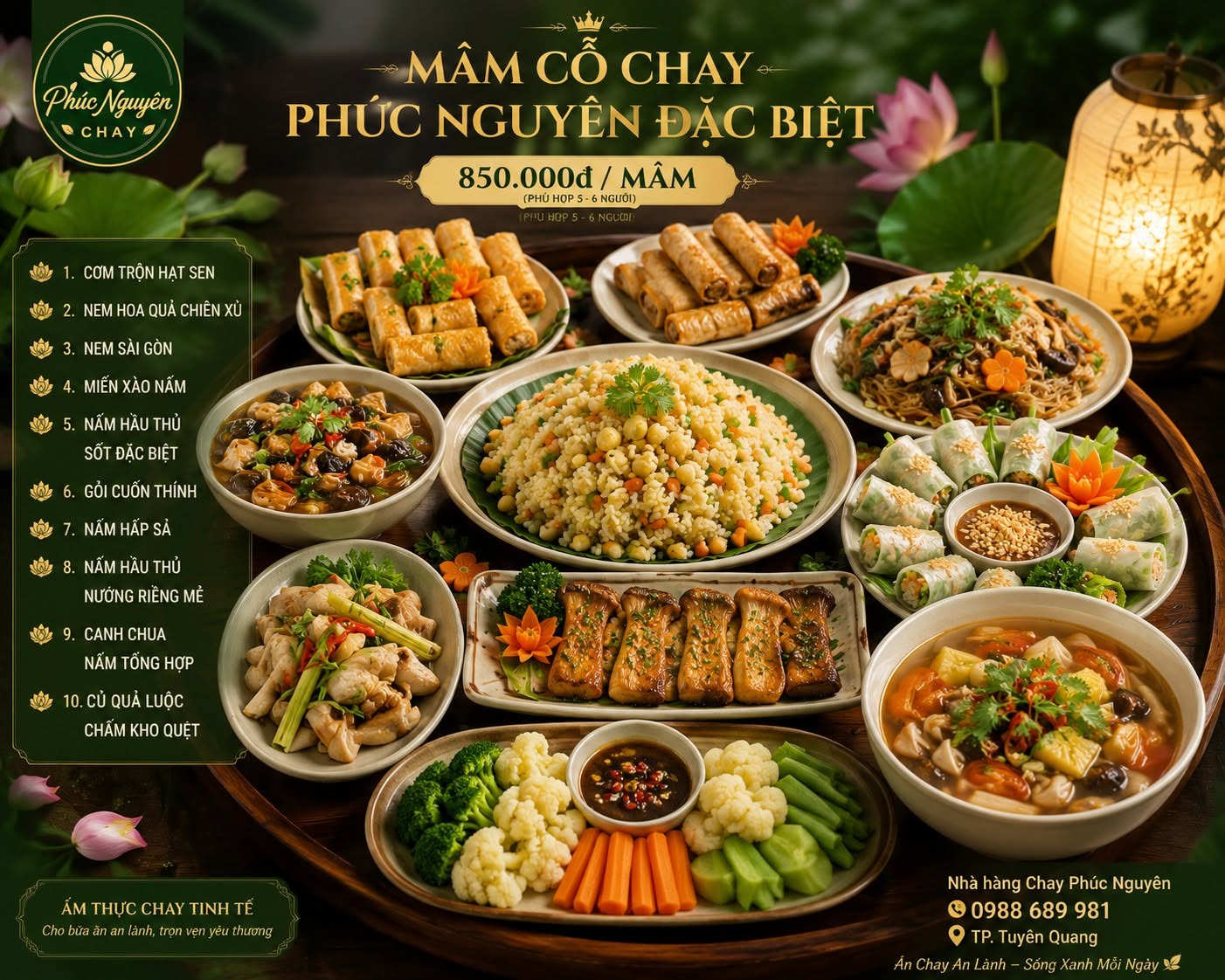Mâm Cỗ Chay Phúc Nguyên Đặc Biệt 850k